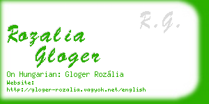 rozalia gloger business card